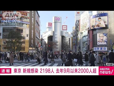 東京で新たに2198人感染　去年9月4日以来の2000人超(2022年1月12日)