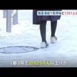 大雪の影響、１都３県 路面凍結で転倒など１２５１人以上けが