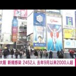 新型コロナ　大阪の新規感染者2452人　去年9月以来の2000人超え(2022年1月13日)