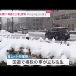 富山県に「顕著な大雪」情報 車の立ち往生も発生