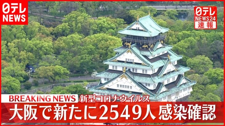 【速報】大阪２５４９人の新規感染確認　入院中の重症者１１人