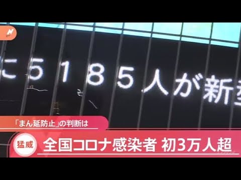 全国コロナ感染者 初の３万人超 各地で最多“更新”