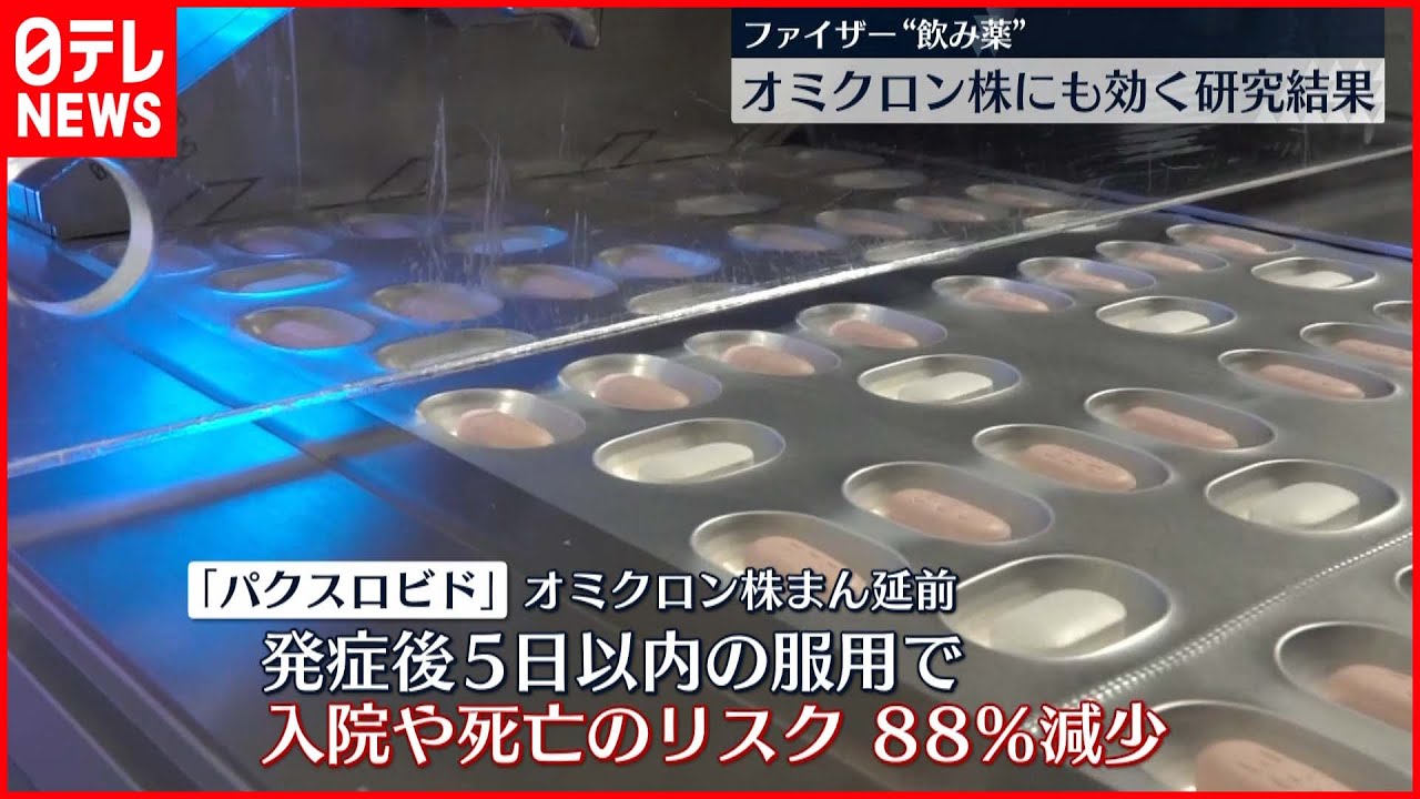 【ファイザー研究】飲み薬オミクロンにも効く研究結果