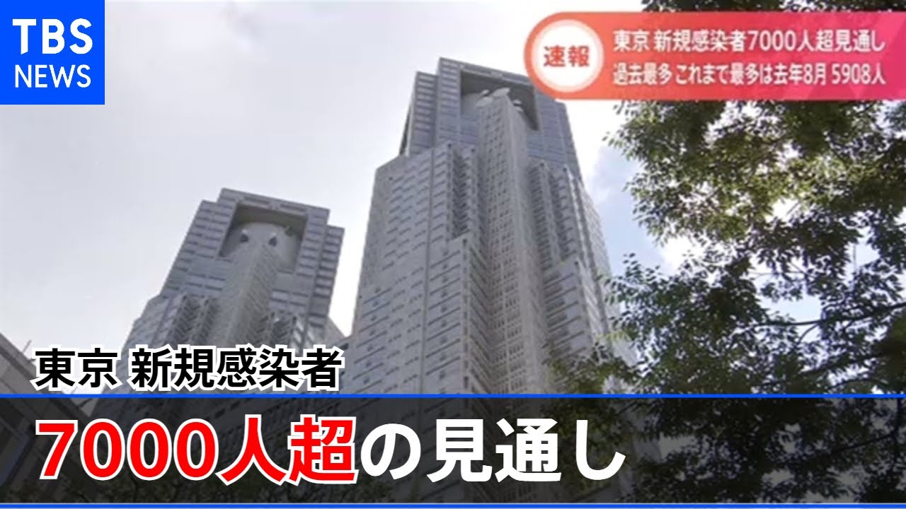 東京 新規感染者７０００人超見通し【新型コロナ】