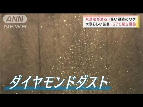 ダイヤモンドダストに熱い視線！　シャボン液も凍る？－27度の世界とは・・・(2022年1月20日)