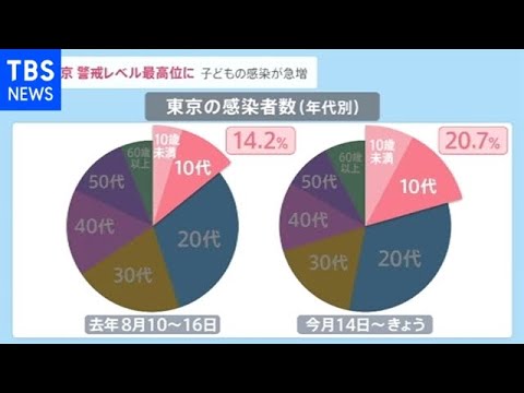 東京は警戒レベル最高位に・・・子どもから家庭内感染拡大も【news23】