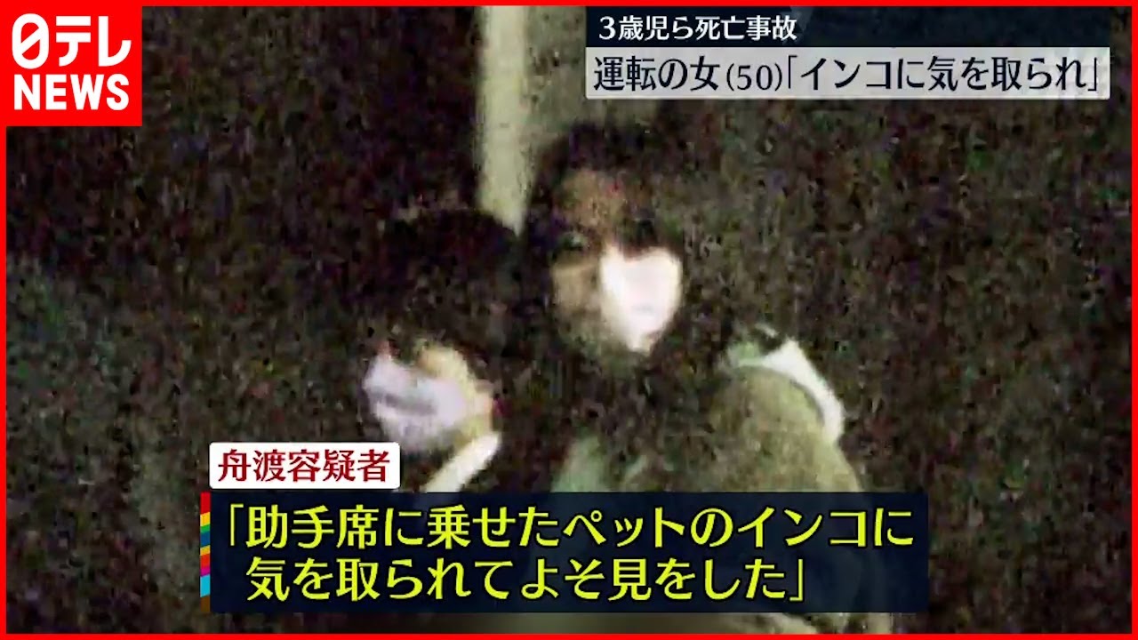 【死亡事故】「助手席のインコに気を取られ」車で自転車はね２人死亡
