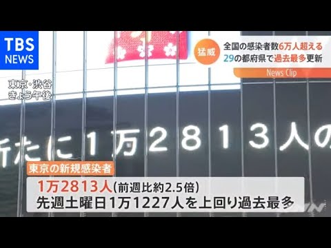 全国の新規感染者数６万２５９９人 ６万人超は初 ２９都府県で過去最多更新