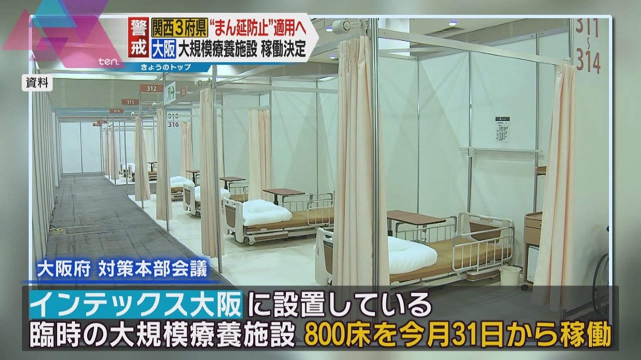 【コロナ】インテックス大阪に設置の臨時大規模療養施設８００床、１月３１日から前倒しで稼働決定