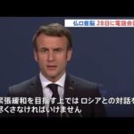 仏マクロン大統領 ２８日にプーチン大統領と電話会談へ