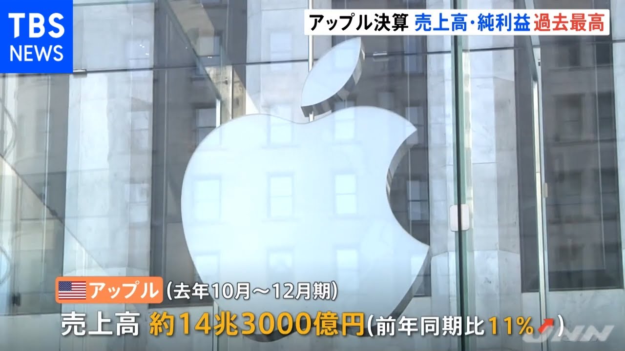 米アップル四半期決算 売上高、純利益ともに過去最高更新