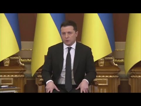 「パニック不要」ウクライナ大統領が欧米首脳を批判
