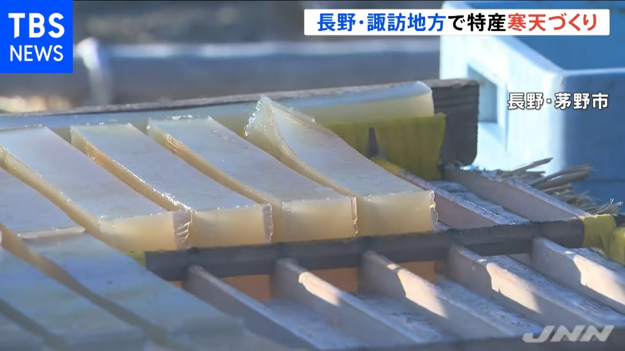 「今年は出来がいい」長野・諏訪地方で特産の寒天づくり