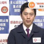 大阪・吉村知事会見 重症病床使用率４０％で宣言要請へ