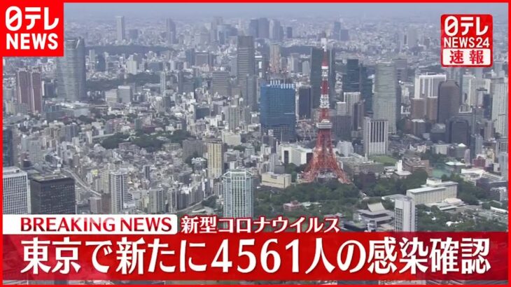 【速報】東京で4561人の感染確認　新型コロナ