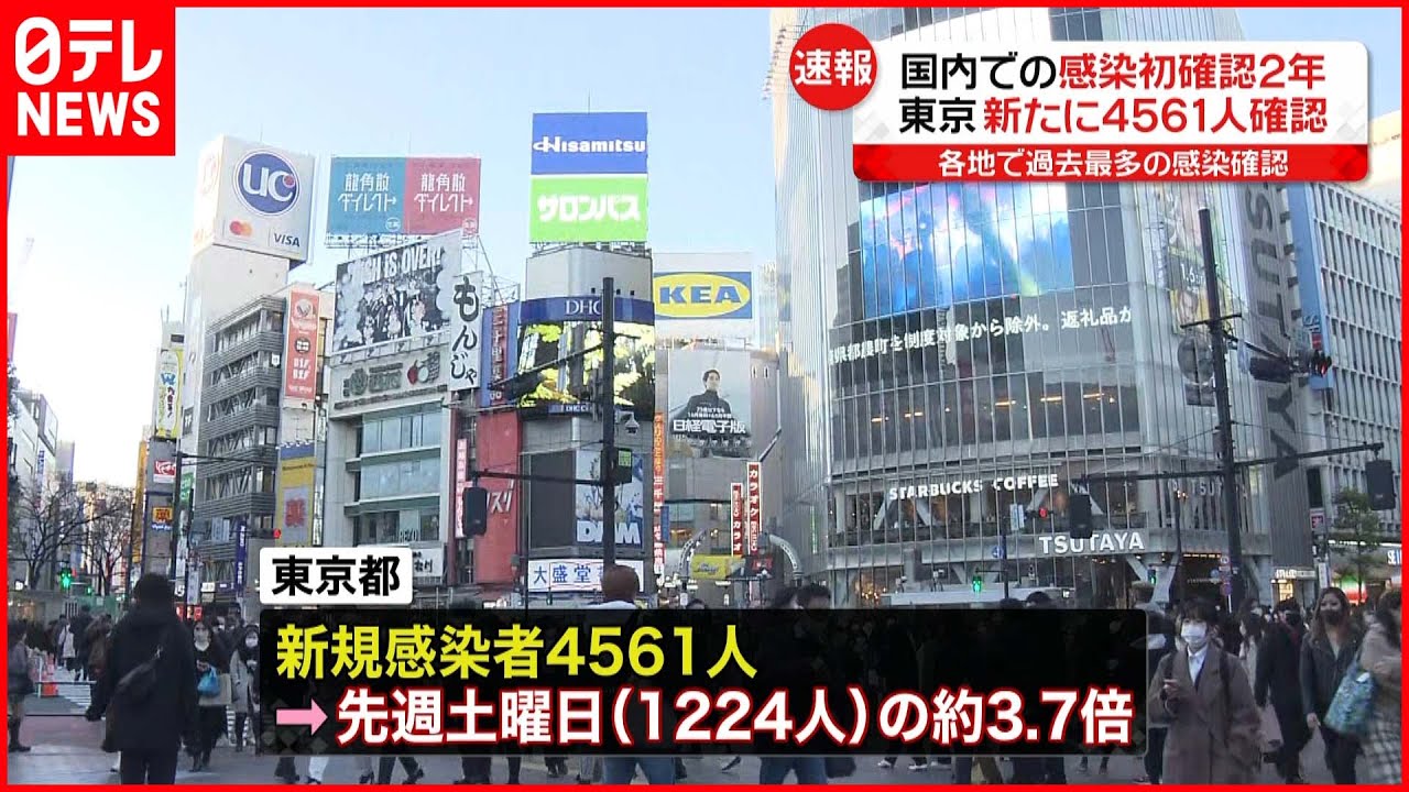 【急拡大】東京で新たに4561人　2日連続4千人超