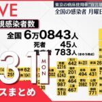 【夜ニュースまとめ】全国感染者6万人超　月曜日として初 など 1月31日の最新ニュース