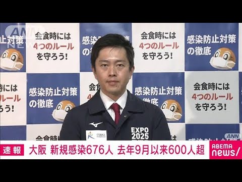 大阪の新たな感染者は676人　去年9月以来の600人超(2022年1月7日)