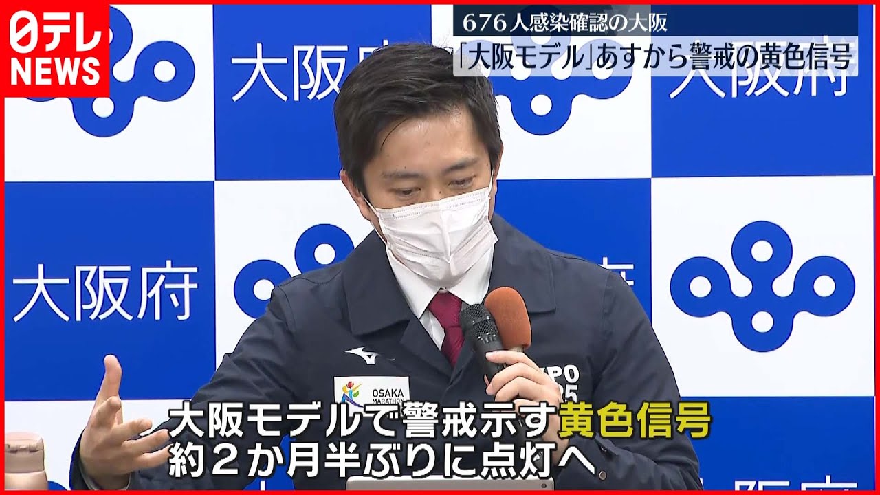 【大阪モデル】8日から警戒の黄色信号…およそ2か月半ぶり
