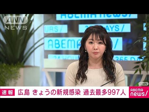 【速報】広島　新規感染者数が997人で過去最多(2022年1月14日)