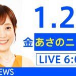 【LIVE】あさのニュース 新型コロナ最新情報　TBS/JNN（1月21日）