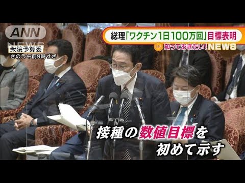 「一日100万回」岸田総理　接種“数値目標”初めて示す　今月後半に達成見通し(2022年2月8日)