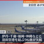 【全日空】10日羽田空港96便欠航　首都圏積雪のおそれ