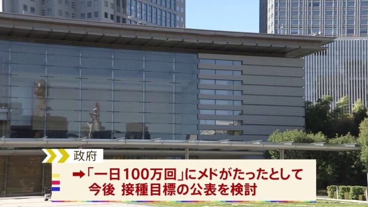 政府、ワクチン「1日100万回」の接種目標公表を検討