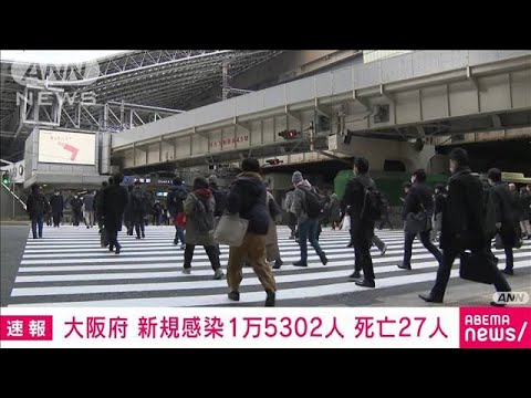 【速報】大阪府の新規感染1万5302人　4日連続1万人上回る(2022年2月11日)