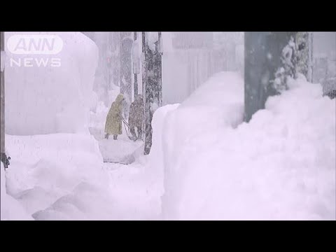 新潟・津南町16年ぶり積雪4m超　日本海側で大雪続く(2022年2月23日)