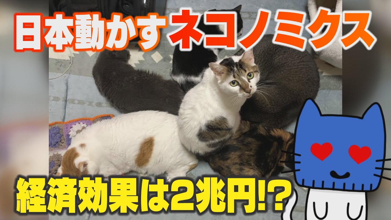 ネコノミクスが日本を動かす！経済効果は2兆円。【マスクにゃんニュース】