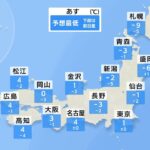 【2月14日 夕方 気象情報】明日の天気