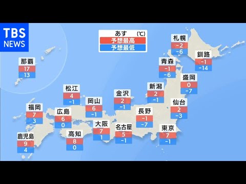 【2月5日 夕方 気象情報】明日の天気