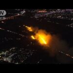 利根川の河川敷で枯れ草火災　長さ3km以上が燃える(2022年2月24日)