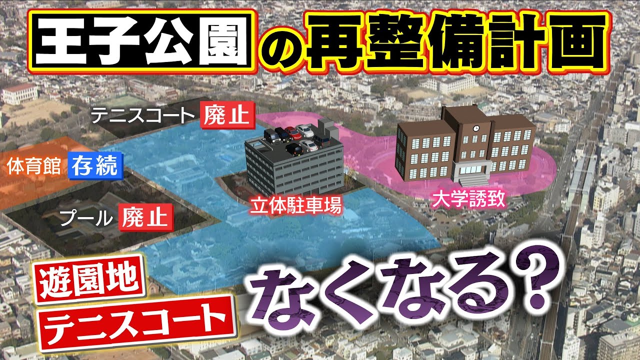 【再整備計画に住民憤懣】王子公園の遊園地やテニス場は廃止…立体駐車場や大学に？神戸市の素案に住民らから困惑の声「議論足りない」「残してほしい」（2022年1月31日）