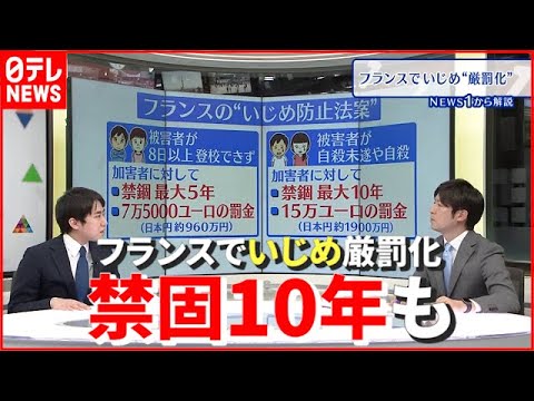 【いじめ防止法案】フランスで“厳罰化”の動き…「禁固10年」の刑罰も　記者解説