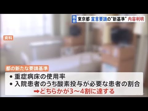 【独自】東京都“宣言”要請の新基準が判明 重症病床使用率や７日間平均を基準へ