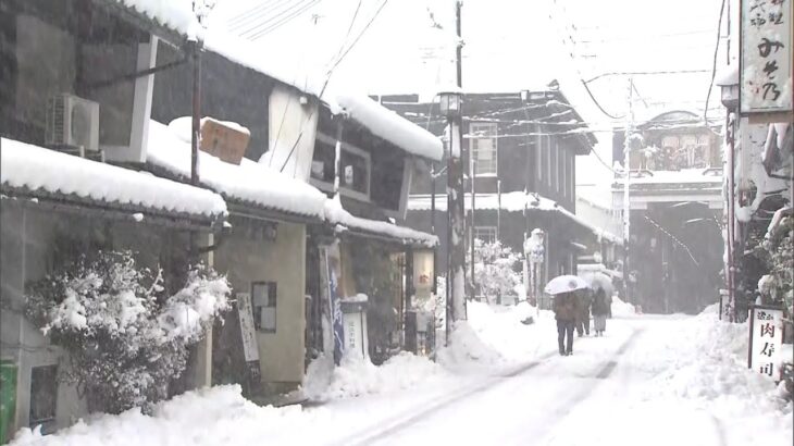 近畿は北部中心に雪…交通にも影響　滋賀・長浜市の柳ケ瀬で１００ｃｍ超の積雪（2022年2月5日）