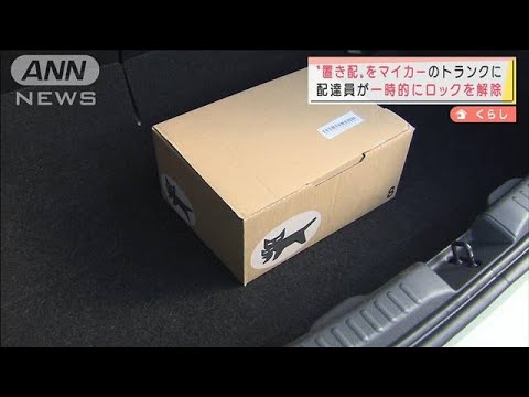 マイカーのトランクを宅配ボックスに利用　実証実験(2022年2月7日)