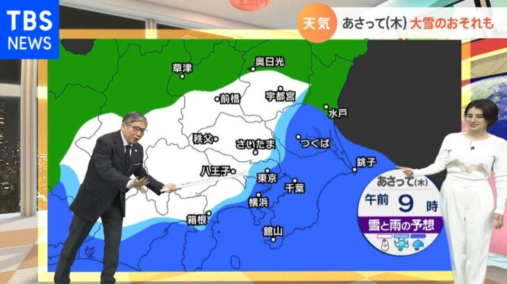 【２月９日関東の天気予報】しっかり防寒 まだ続く寒さ