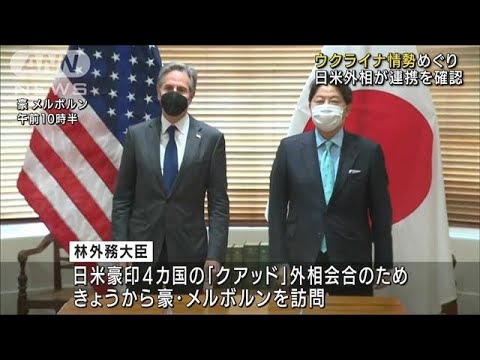 ウクライナ情勢めぐり　日米外相が会談で連携を確認(2022年2月11日)