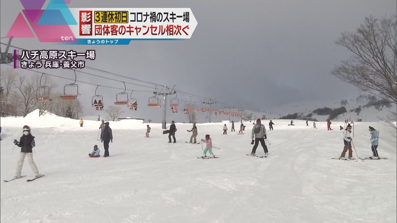 ３連休の関西のスキー場　コロナ禍で団体客のキャンセル相次ぐ　レストランも経営が厳しい状況