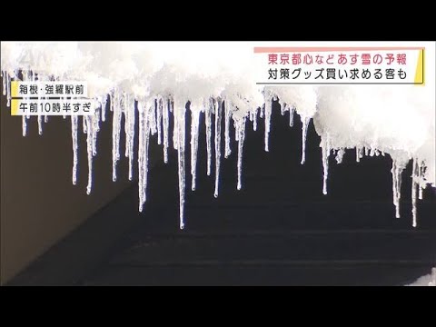 関東甲信でまた警報級の大雪か　対策グッズ買い求めも(2022年2月12日)