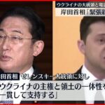 【岸田首相】ウクライナ大統領と電話会談 “緊張緩和へ外交努力”