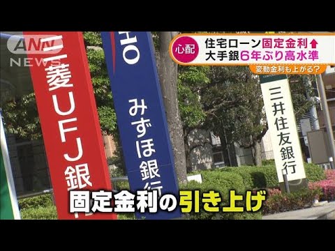 大手銀行　住宅ローン固定金利　6年ぶり“高水準”(2022年2月4日)
