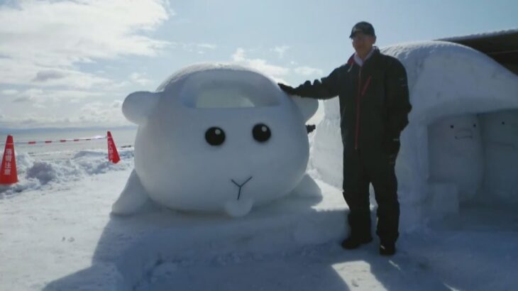 北海道の郵便局長“一人雪祭り”が話題