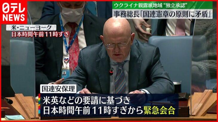 【ウクライナ情勢】国連事務総長「領土保全および主権の侵害」