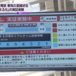 阪急電鉄　車両ごとの混雑状況を知らせるサービスの実証実験　神戸線・十三駅のホームにパネル表示