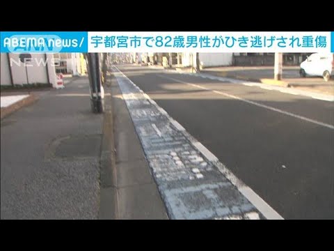 「道路に人が・・・」82歳男性が車にひき逃げされ重傷　宇都宮市(2022年2月13日)