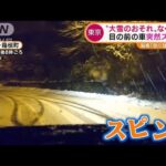東京「8cm降雪」予報一転　天気回復も路面凍結に警戒・・・箱根では“スピン”(2022年2月14日)